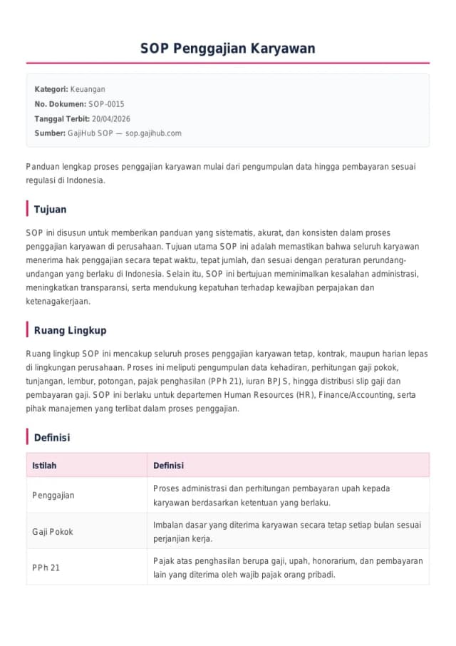 Preview SOP Penggajian Karyawan